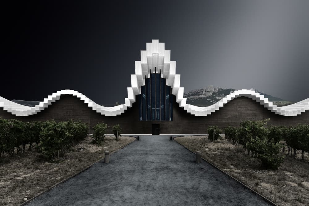 Wavy Winery Landscape by Jorge Pimenta — canvas wall art