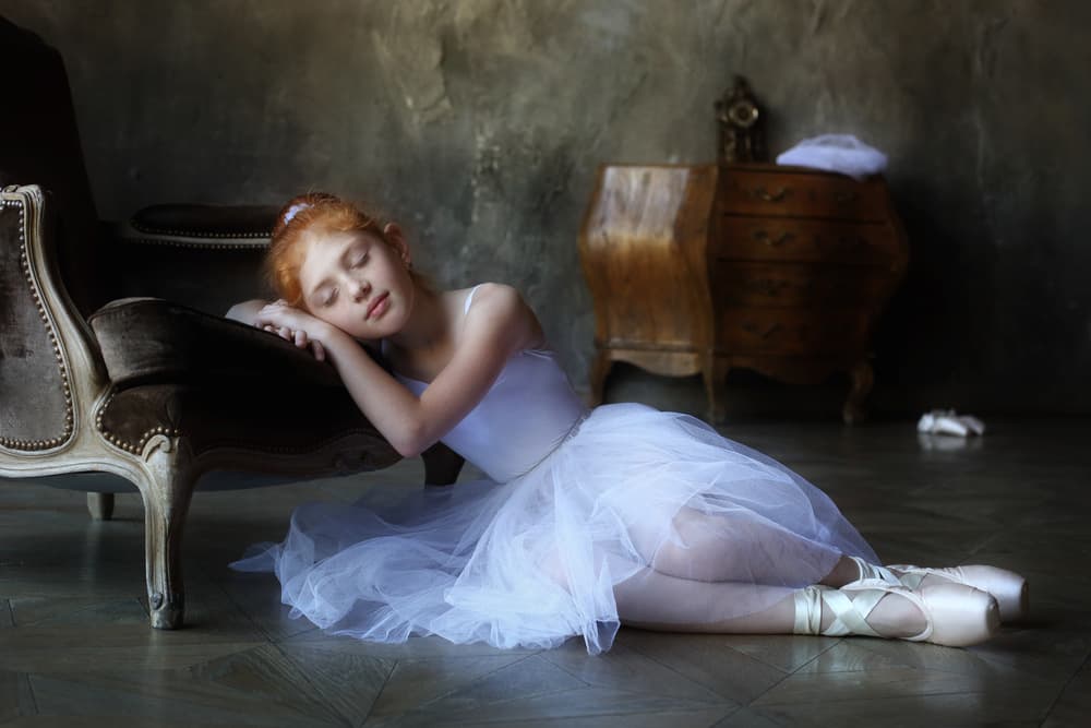 Sleeping Ballerina Dream by Victoria Glinka — canvas wall art