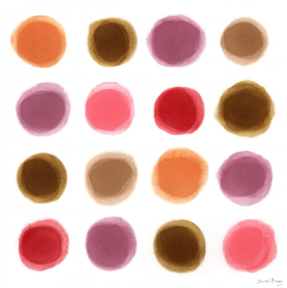 Soft Watercolor Dots by Janel Bragg — canvas wall art