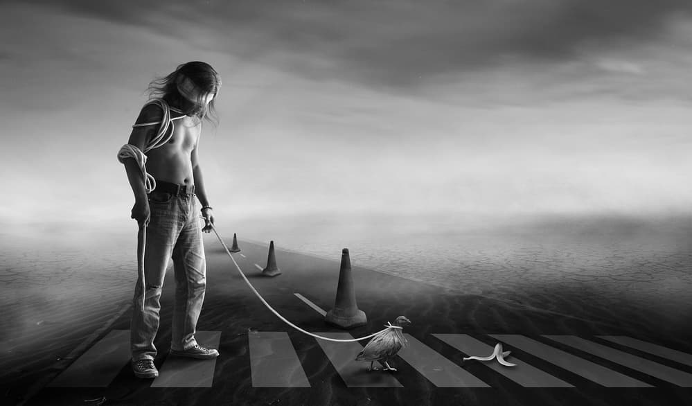 Surreal Crosswalk Journey by Hari Sulistiawan — canvas wall art