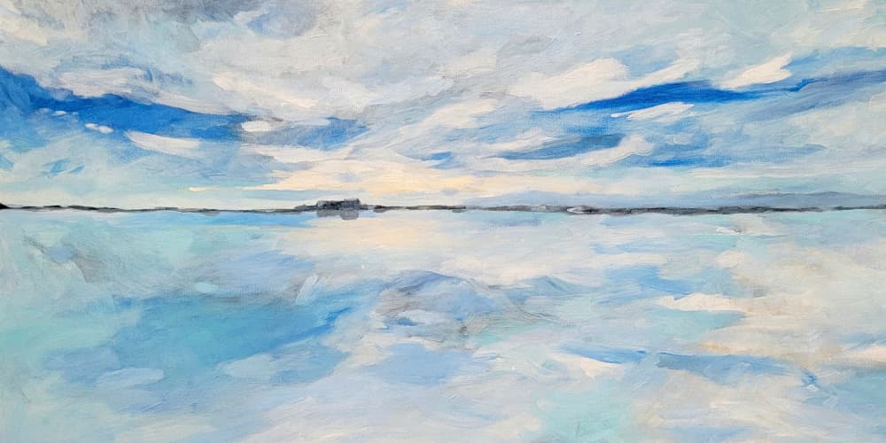 Calm Sky Reflection by Claire Whitehead — canvas wall art