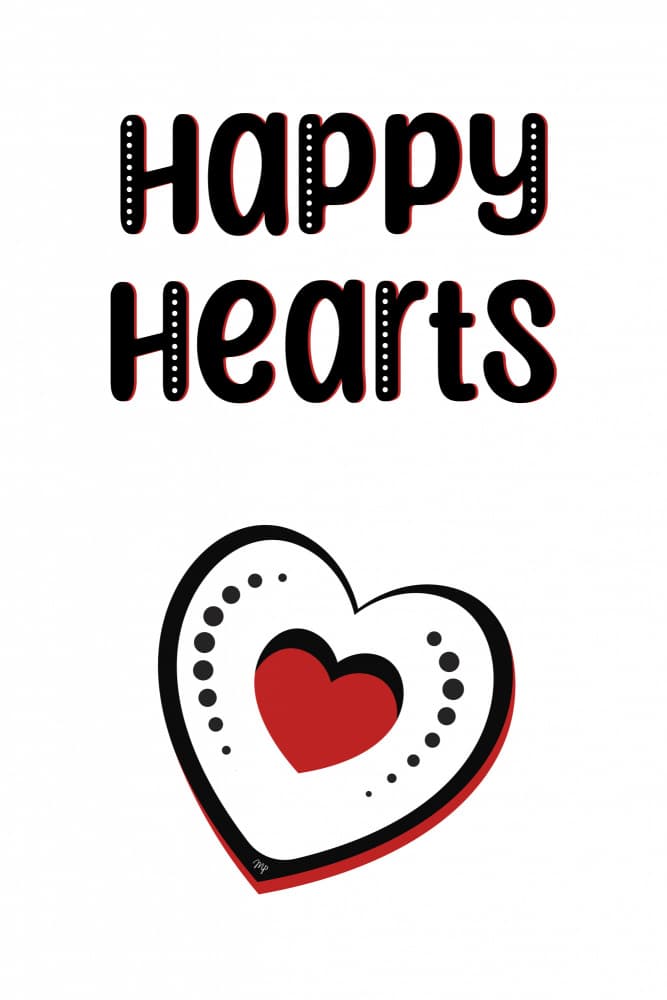 Happy Hearts Love by Martina — canvas wall art