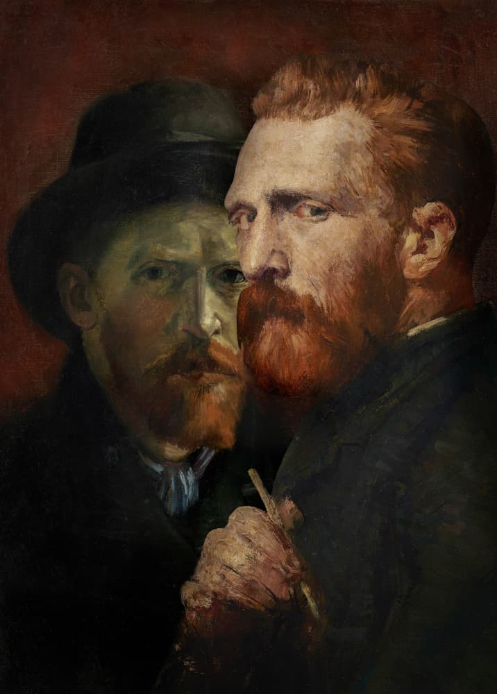 Intense Artist Portrait by Marja van den Hurk — canvas wall art