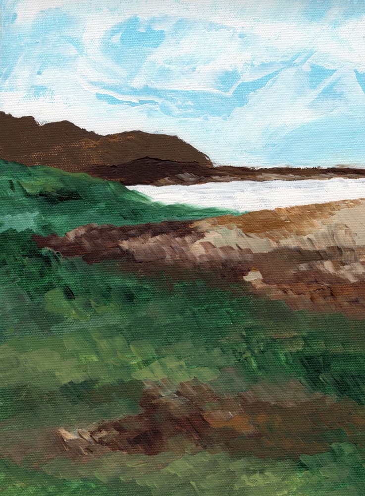 Serene Coastal Landscape by Nikita Jariwala — canvas wall art