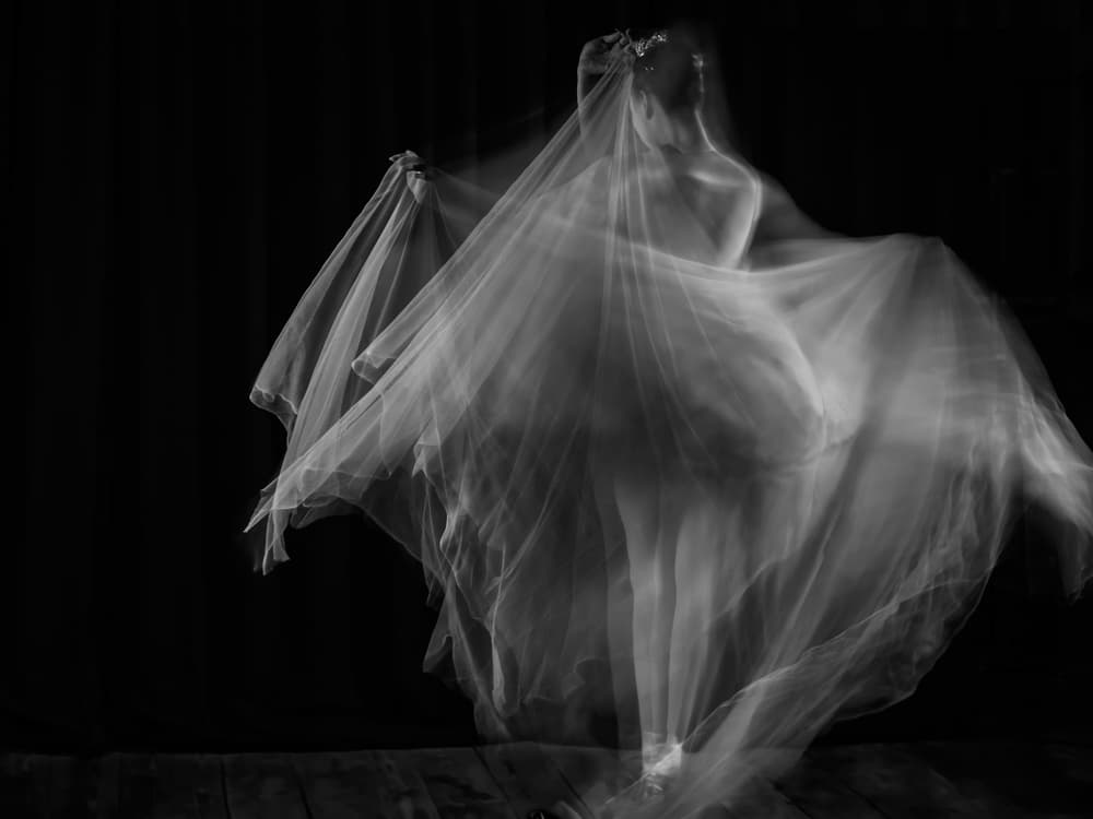 Ethereal Flowing Veil by Katarina Holmström — canvas wall art