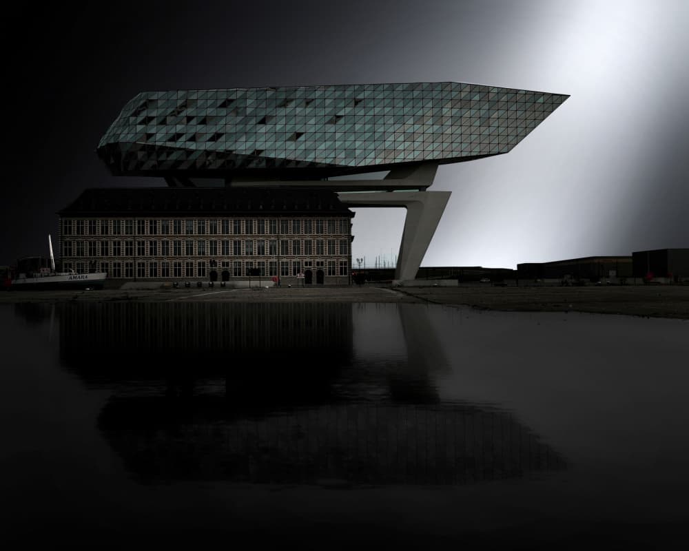 Antwerp Architectural Contrast by Jorge Pimenta — canvas wall art