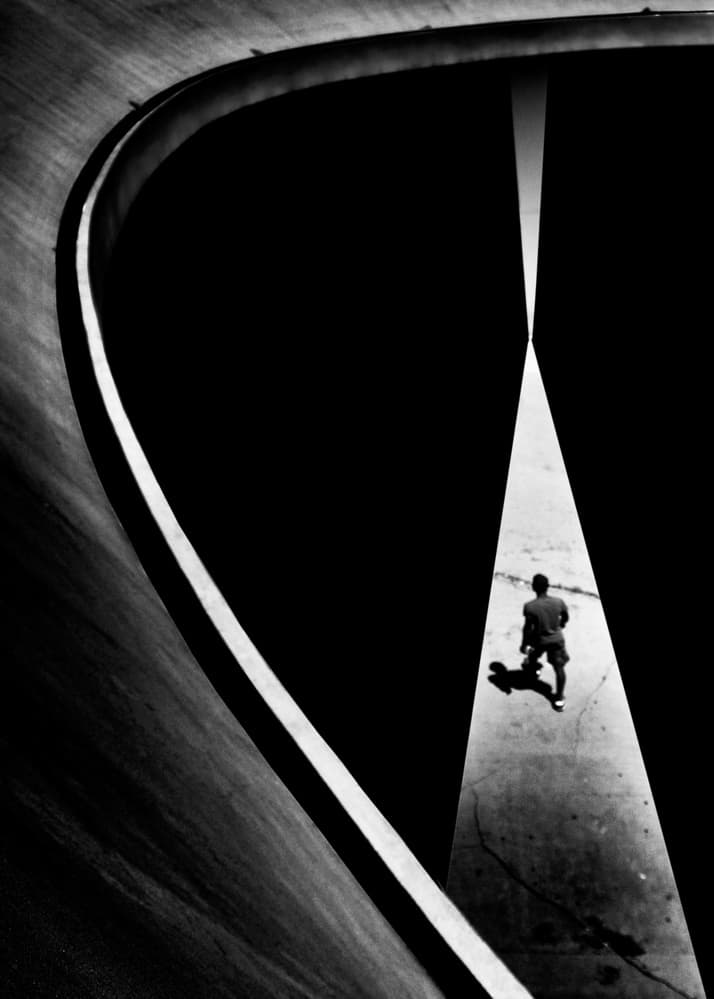 Lone Figure's Path by Antonio Grambone — canvas wall art