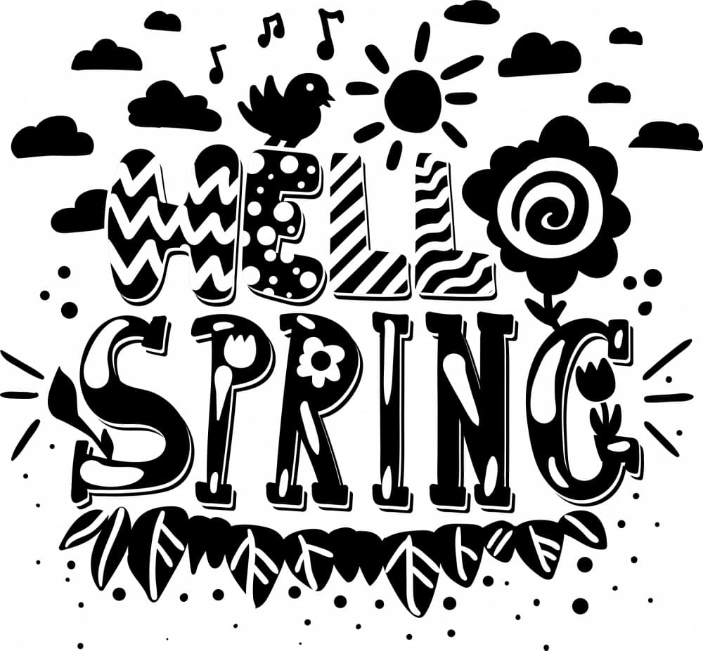 Joyful Hello Spring by Marika Barsrsind β canvas wall art