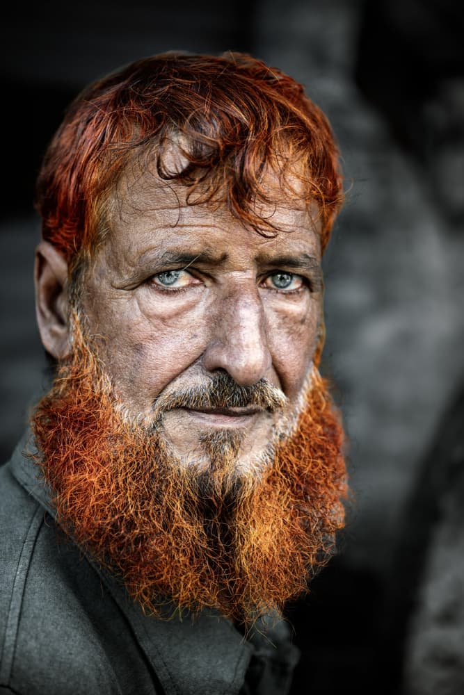 Intense Red Beard Portrait by Trevor Cole — canvas wall art