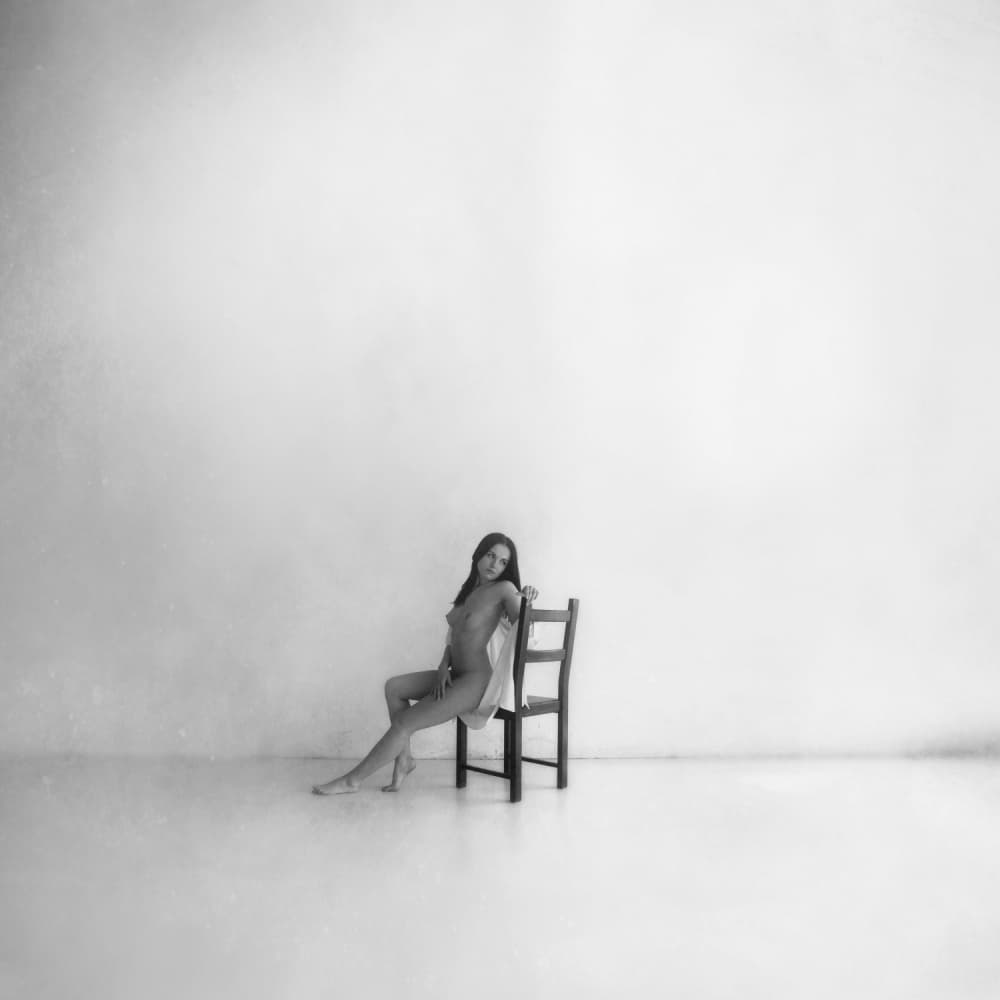 Nude Woman On Chair by Yaroslav Vasiliev-Apostol — canvas wall art