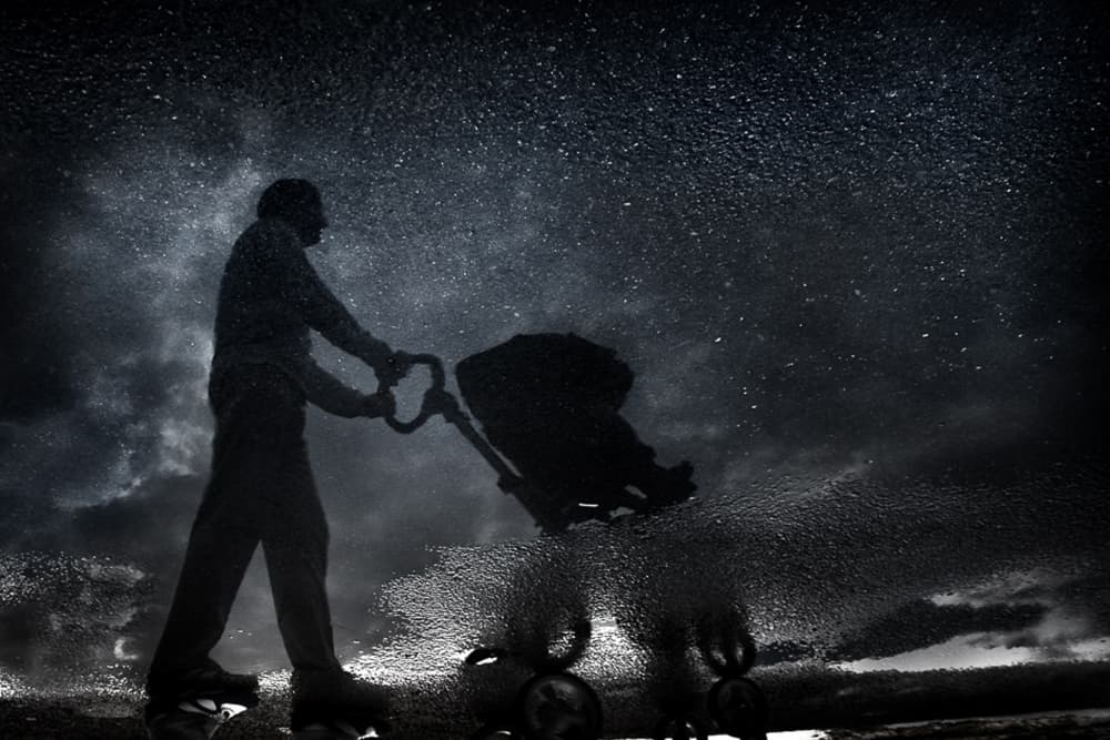 Solitary Night Stroll by Antonio Grambone — canvas wall art