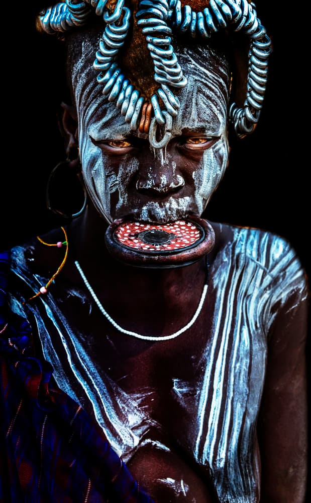 Striking Tribal Woman by Giuseppe DAmico — canvas wall art