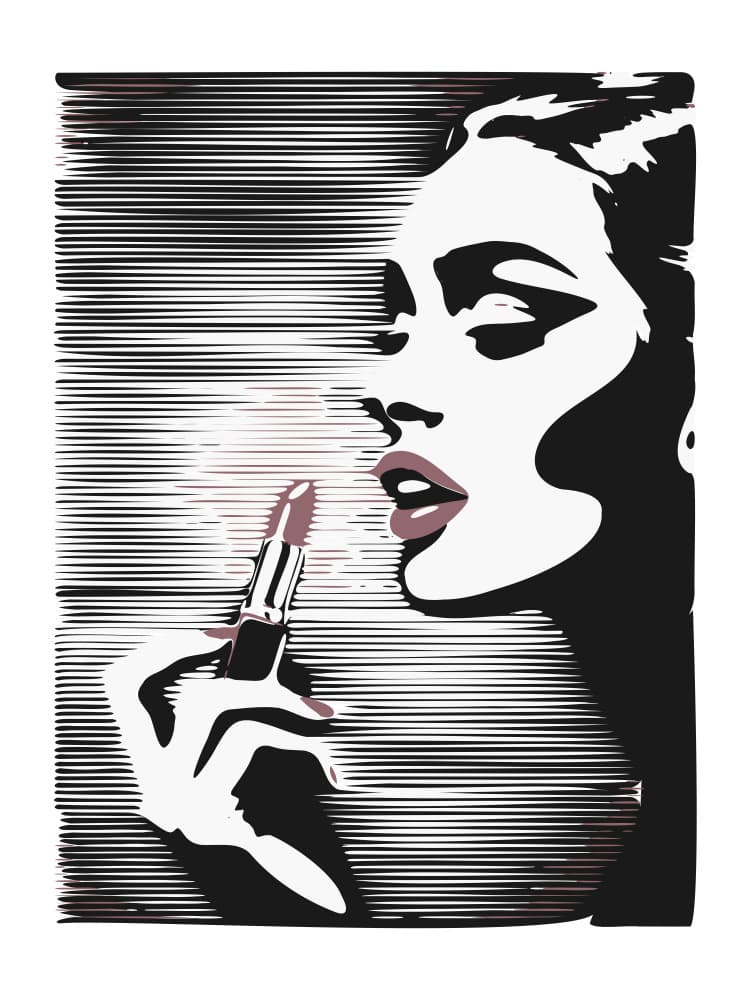 Glamour Lipstick by Andreas Magnusson — canvas wall art