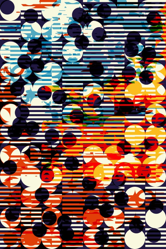Vibrant Geometric Circles by Petr Strnad — canvas wall art