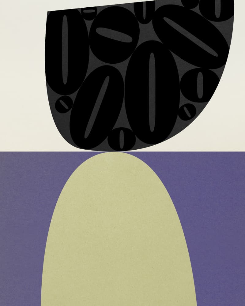 Coffee Bean Abstraction by Diana Jahns — canvas wall art