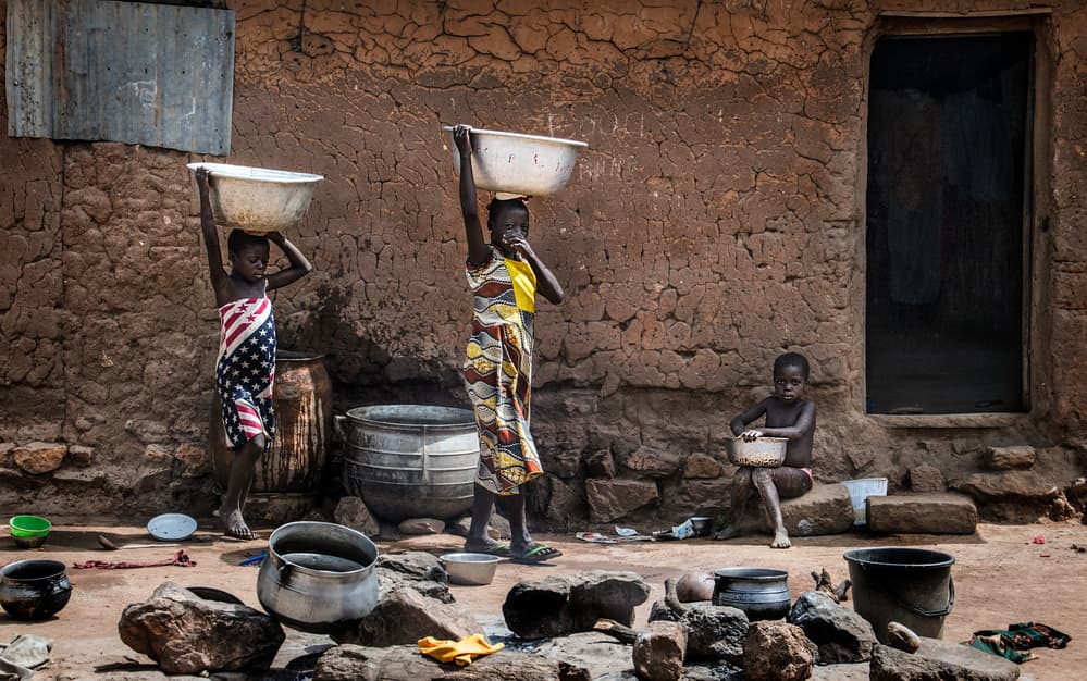 African Village Life by Joxe Inazio Kuesta Garmendia — canvas wall art