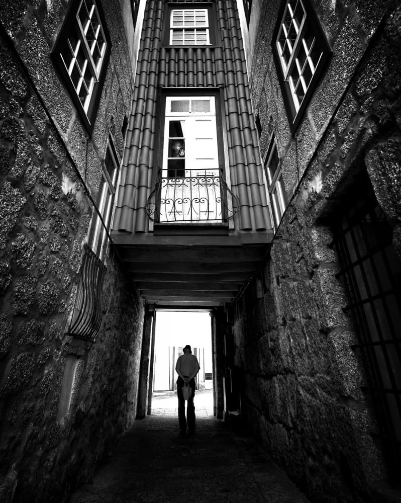 Dark Alley Passage by Jorge Pimenta — canvas wall art