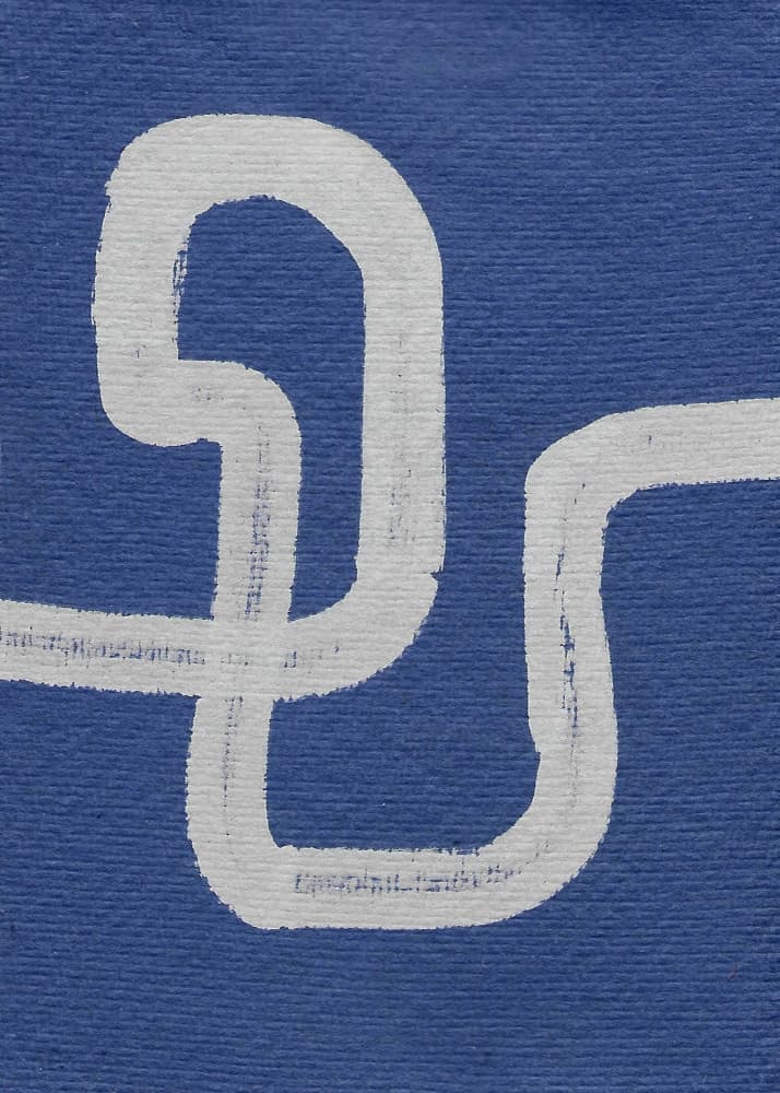 Flowing Blue Lines by Santhosh ch — canvas wall art