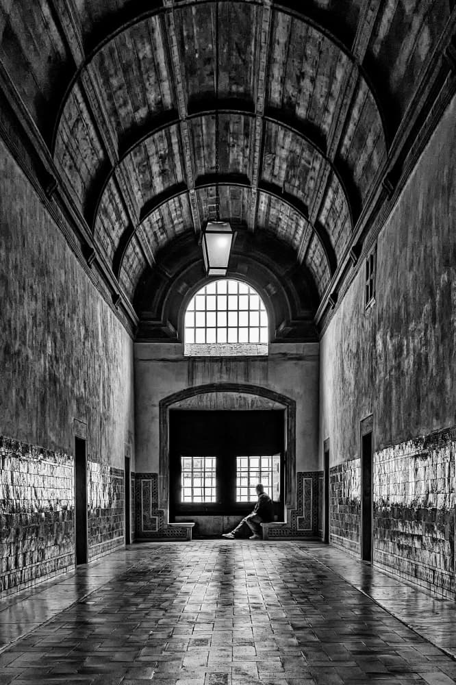 Long Hallway Solitude by Valentin Borsan — canvas wall art