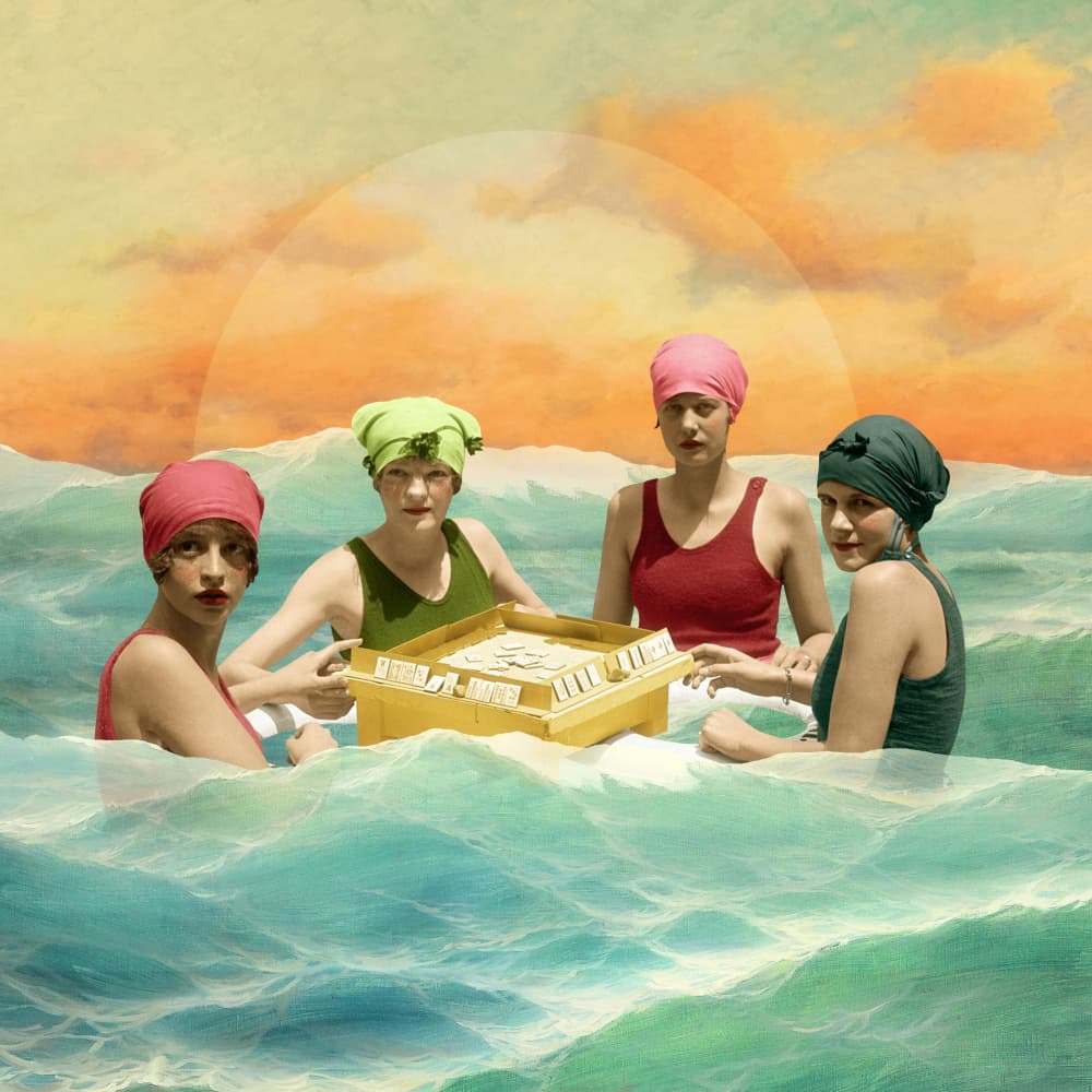Retro Ocean Game by Marja van den Hurk — canvas wall art