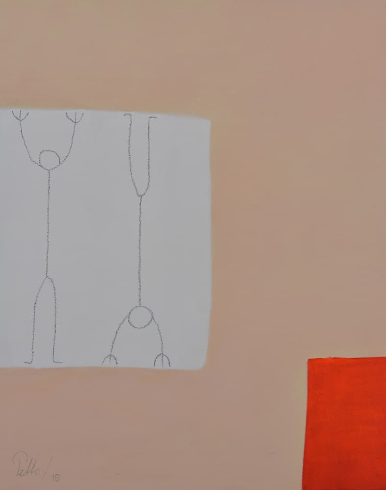 Abstract Orange Figures by Mr PETTO — canvas wall art