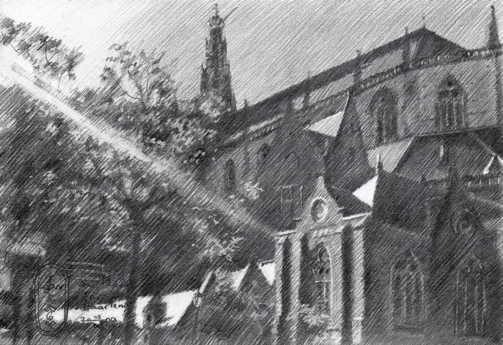 St-Bavo in Haarlem - 03-10-23 by Corné Akkers — canvas wall art