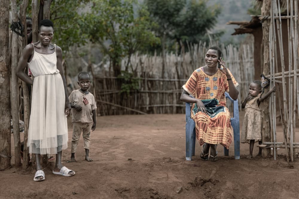 African Village Life by Trevor Cole — canvas wall art