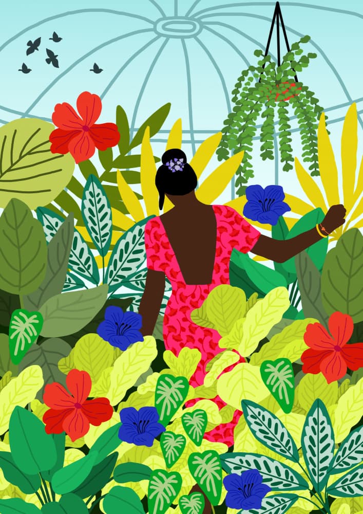 Walking In My Greenhouse by Rafaela Mascaro — canvas wall art