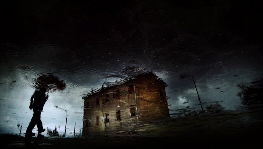 Rainy City Reflection by Antonio Grambone — canvas wall art
