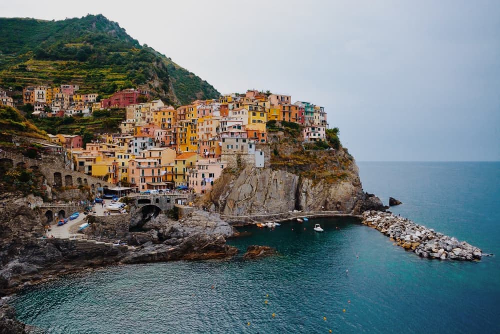 Colorful Coastal Village by Del Mundo Imagery — canvas wall art