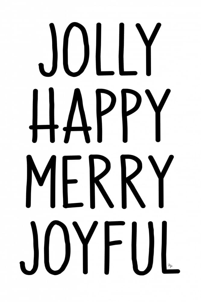 Happy Holiday Words by Martina — canvas wall art