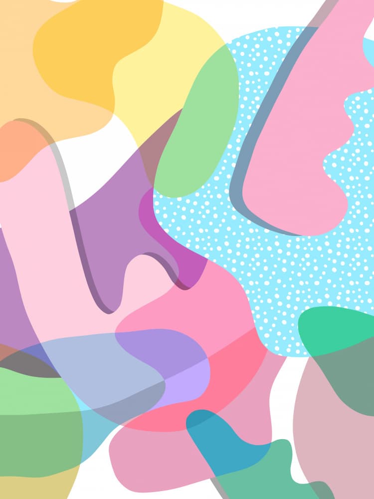 Playful Abstract Shapes by Ninola Design — canvas wall art