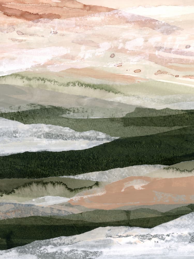 Abstract Layered Mountains by Lara Eckerman — canvas wall art
