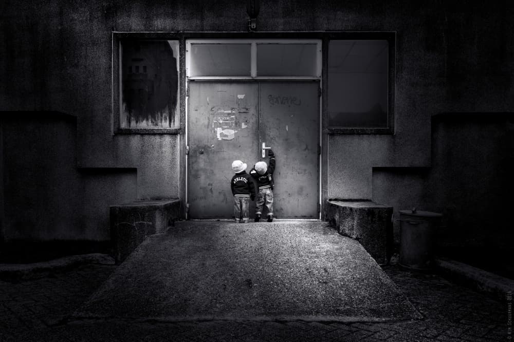 Curious Urban Explorers by Wim Schuurmans — canvas wall art