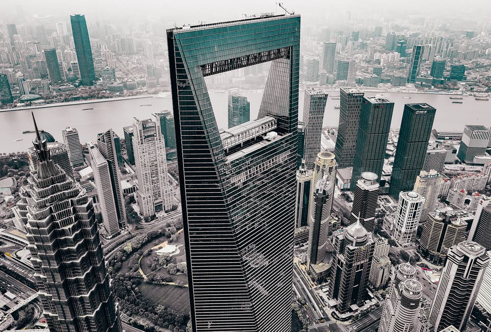 Modern Shanghai Skyline by Carmine Chiriacò — canvas wall art