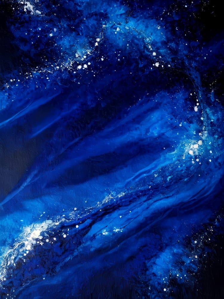 Deep Blue Nebula by Alpenglow Workshop — canvas wall art