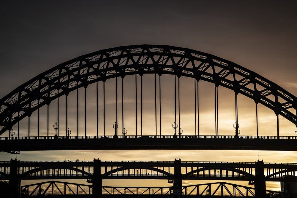Golden Bridge Silhouette by Linda Wride — canvas wall art