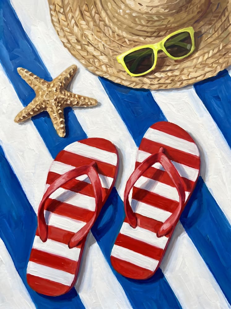 Summer Beach Essentials by HUGO — canvas wall art