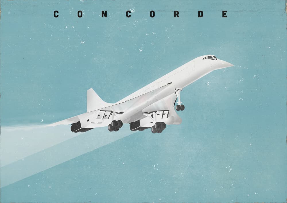 Iconic Concorde Ascent by Nicholas — canvas wall art