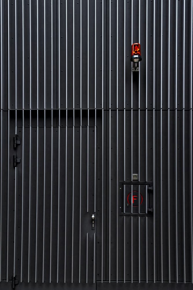 Dark Industrial Gate by Angéla Vicedomini — canvas wall art