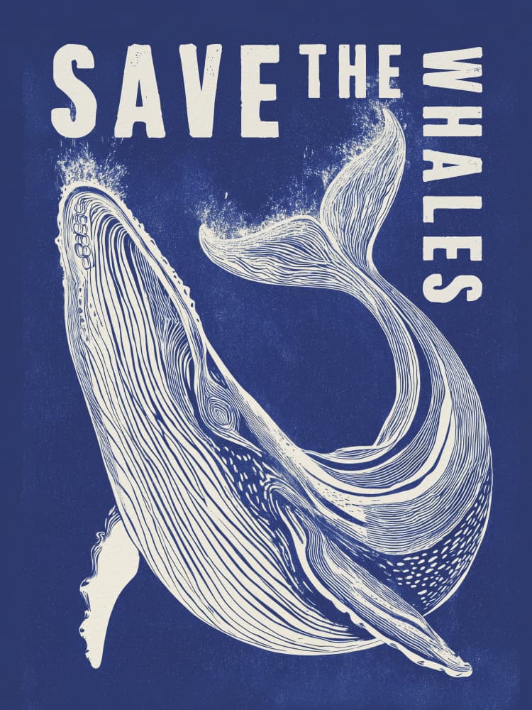 Majestic Ocean Whale by Andreas Magnusson — canvas wall art