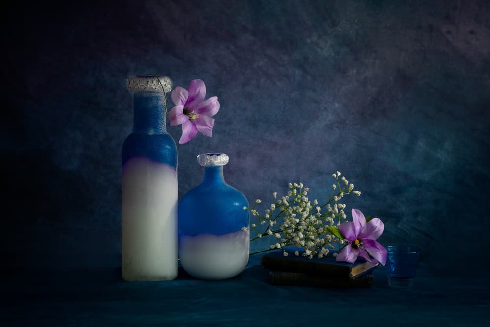 Serene Blue Still Life by Wendy Xu — canvas wall art
