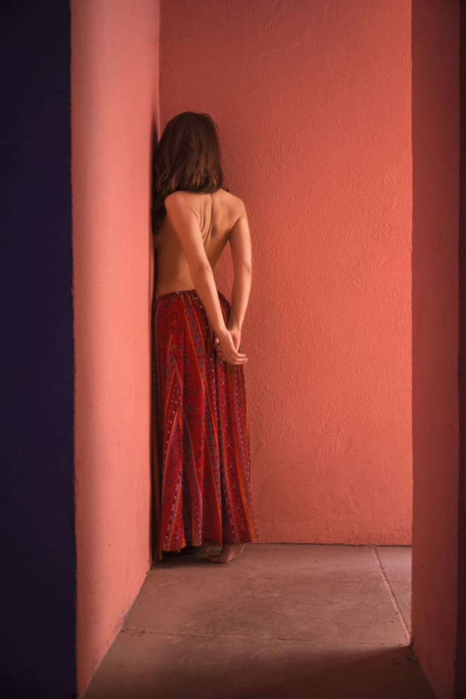 Woman in Pink Corner by Rafael L. Bardají — canvas wall art