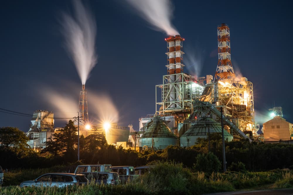 Industrial Night Glow by Kobayashi Tetsurou — canvas wall art