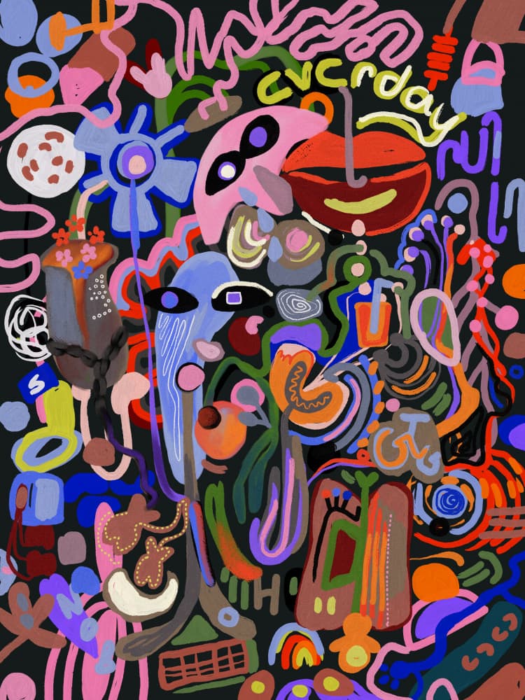Colorful Abstract Everyday by Josie George — canvas wall art