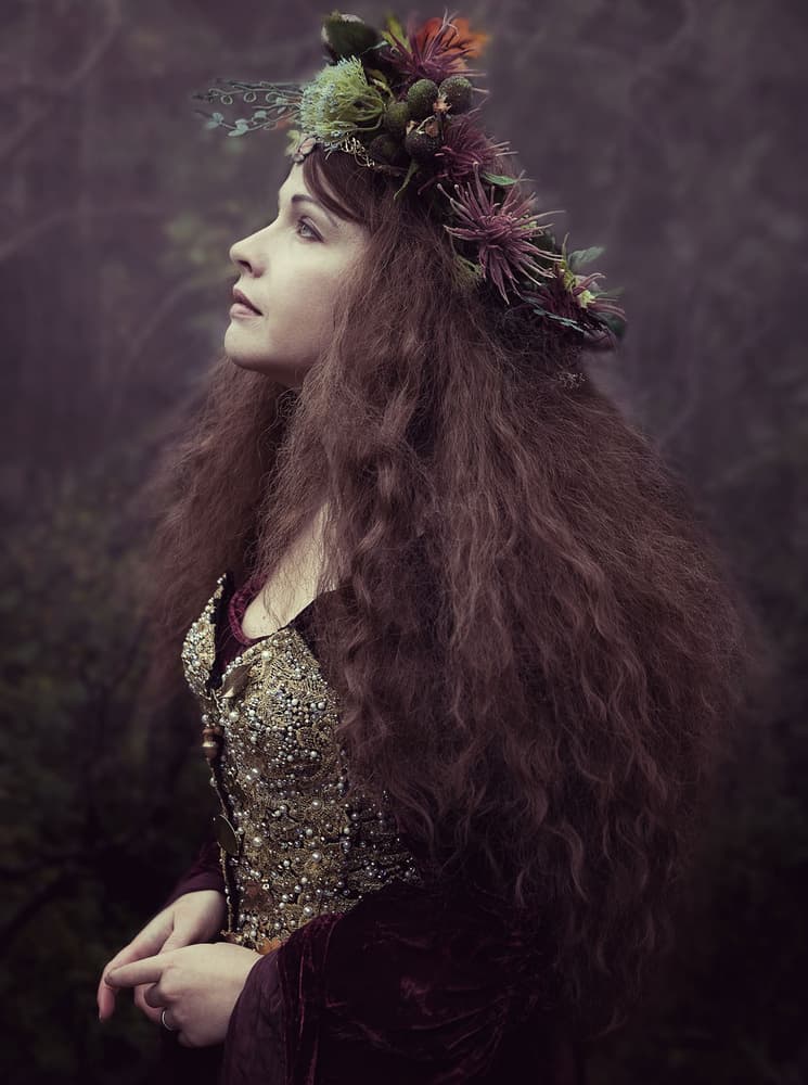 Ethereal Crowned Woman by kenp — canvas wall art