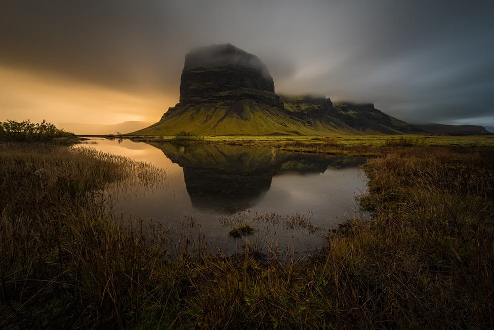 Misty Mountain Reflection by Raymond Hoffmann — canvas wall art