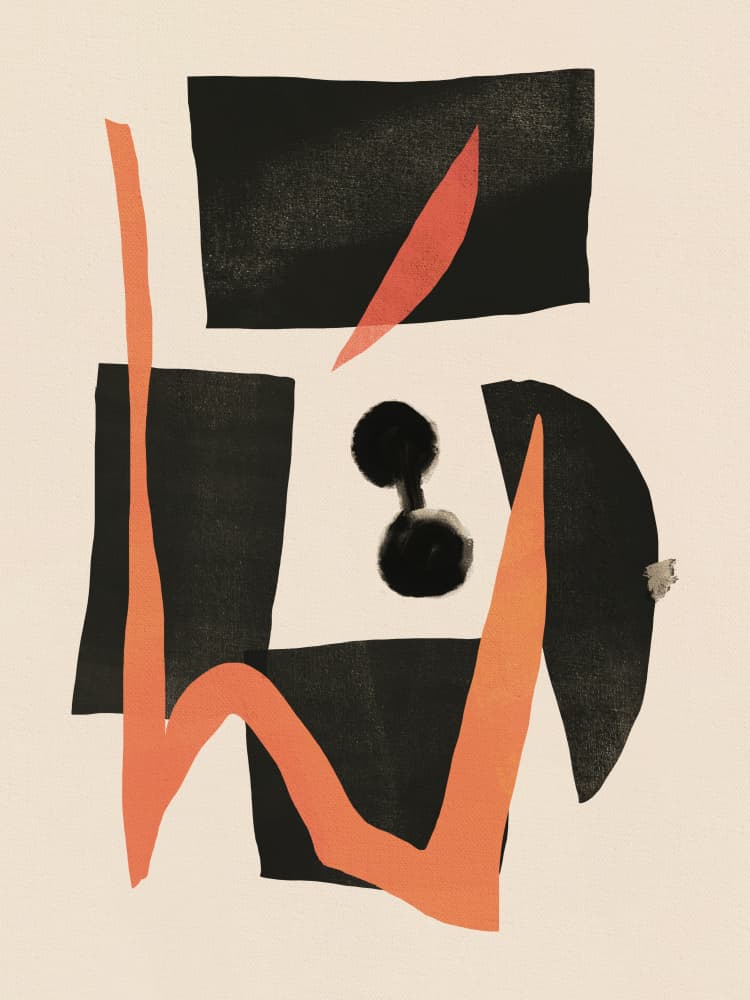 Dynamic Abstract Shapes by Little Dean — canvas wall art