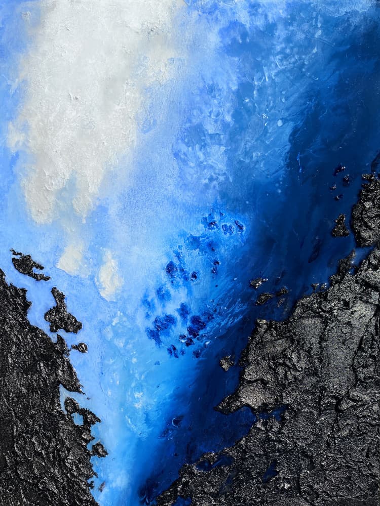 Deep Blue Depths by Alyson Storms — canvas wall art