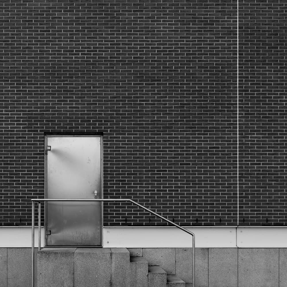 Minimalist Building Entrance by Markus Auerbach — canvas wall art
